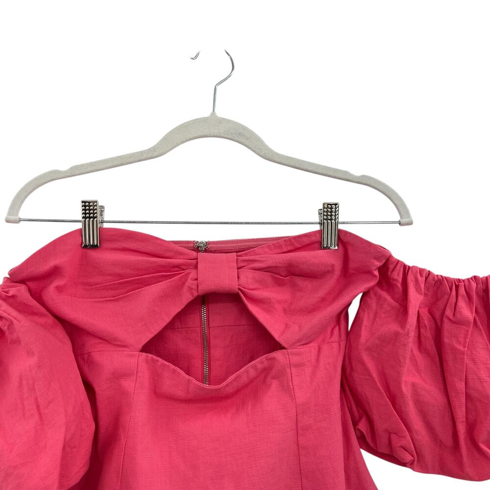 Runaway the Label The Ximena Dress Off the Shoulder Coral Pink Size Small / US 4 - Picture 4 of 12